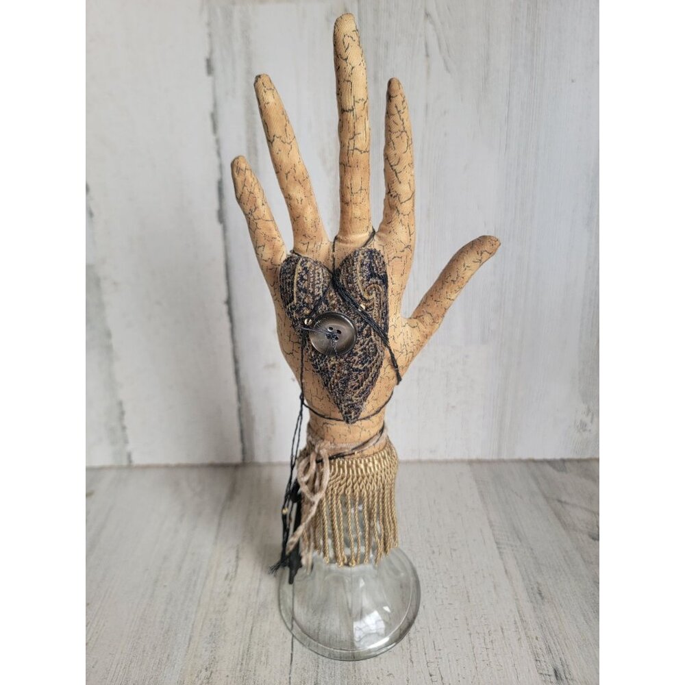 art heart hand Halloween prop glass Decor figure voodoo
